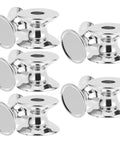 10 Pack Aluminum Alloy Cabinet Handles Drawer Knobs Metal Wardrobe Pulls Single Hole Silver Finish No Fuss Easy Install Furniture Hardware