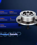 Pair Of Front Wheel Hub Bearing Assemblies For 2000 2001 Dodge Ram 1500 2WD 5 Lug With ABS OE Quality Replacement Drop In No Mod Needed Compatible With ABS Sensor 515084
