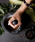 Granite Mortar And Pestle Set With Gold Base 2 Cup Capacity Perfect For Fresh Guacamole Salsa Pesto Spices And Nuts Herb Crusher