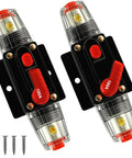 100 Amp Manual Reset Dc Circuit Breaker Built Tough For 12V To 48V Systems with mounting screws, designed for trucks and boats.