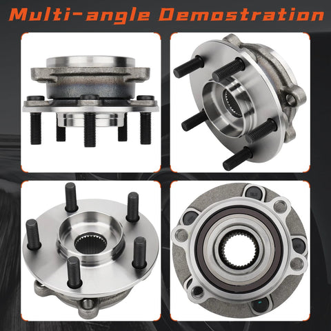 Front Wheel Hub And Bearing Assembly For Mazda 6 2014 2016 And Mazda CX5 2013 2016 Fits Left Or Right Side Durable Corrosion Resistant Build Easy Install Replaces Worn Hubs multi-angle view