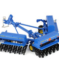 Realistic Dope One Sixty Four Scale Landoll 5532-30 Grain Drill Model Replica with diecast body and rubber wheels, front view