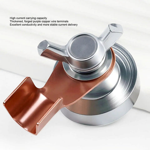 Heavy Duty Welding Magnetic Grounding Clamp With Stainless Steel Brass Fixture For Garage Use, showing strong copper attachment.