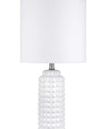 Omaha 26 Inch Ceramic Table Lamp With Drum Shade On Off Switch Uses One Type A Bulb Modern Dope Look That Elevates Any Room