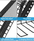 Heavy Duty Power Tool Organizer Wall Mount Shelf with metal wire mesh, pliers rack, screwdrivers rack, and drill slots
