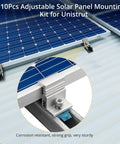 10 Pcs Adjustable Solar Panel End Clamp For Unistrut, 30-50mm Aluminum Mounting Brackets with solar panels on metal roof