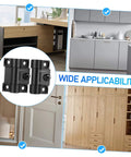 Adjustable Damping Hinge Set For Kitchen Cabinets And Wooden Doors With Quiet Soft Close 10 Pack Mini Hinge Locks shown installed