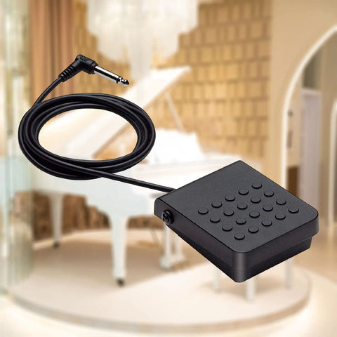 Sturdy Sustain Pedal For Digital Pianos With 1.5M Cable And 6.35mm Plug, Feels Like A Real Acoustic Pedal, Enriches Tone