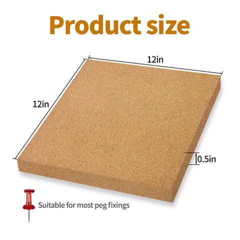 12 By 12 By 0.5 Inch Stained Glass Work Surface Cutting Mat Heat Resistant Starter Kit dimensions with cork-like texture visible