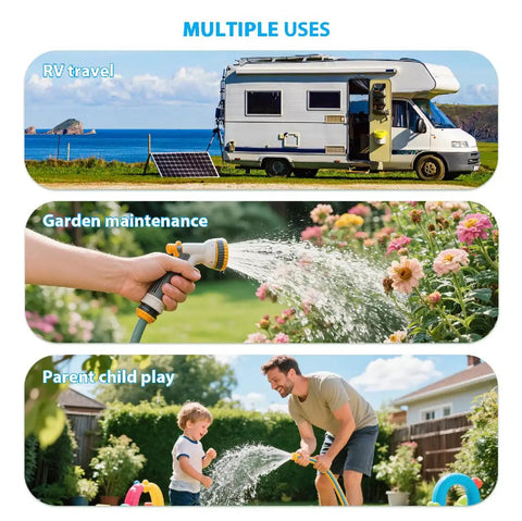 Top Notch Adjustable Swivel Hose Fittings With 180 Degree And 360 Degree Metal Connectors Fits Three Quarter Inch Hoses Easy Grip Anti Kink Water Hose Connector With One Half Inch Inlet For Quick Setup, brass hose fitting for RV travel, garden and play