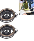 Two Pack Drill Press Quill Feed Return Coil Spring, Premium Durable Spring Steel, 8mm Width, 35mm OD, shown with drilling machine