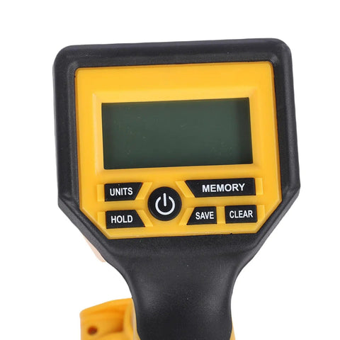 Close-up view of Sonew Digital Display Measuring Wheel – ±0.03 Ftm Accuracy, Backlit LCD, showcasing buttons and display.