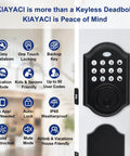 Keyless Front Door Lock Set With Keypad Deadbolt Silver Finish Single Cylinder Handle Set features and benefits
