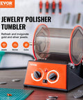 Mini Jewelry Polisher Tumbler With 3 Kg Capacity And 0 To 60 Minute Timer 5 Speed Rotary Finisher For Diy Surface Polishing