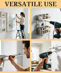 70 Piece Self Drilling Drywall Anchors Kit With Heavy Duty Galvanized Screws For Hanging TV And Shelves That Lock In Like A Badass On Standard Drywall Without The Pre Drill Grind Or Any Hiccups, showcasing versatile use for hanging art and shelves.