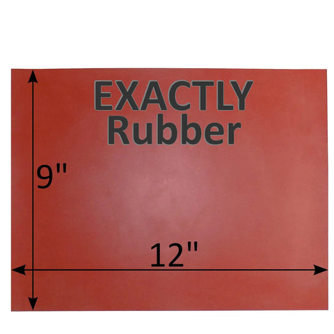 Red Silicone Rubber Sheet 60A Durometer One Thirty Second Inch Thick Nine By Twelve Inch No Adhesive Backing