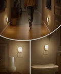 Two Pack Plug In Night Light With Dusk To Dawn Sensor Auto On Off 3000K Soft Warm Glow 30 And 60LM Adjustable Brightness in hallways