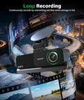 Image showing Crystal Clear 4K Front Cabin Rear Dash Cam With 5.8 GHz WiFi 6 IR Night Vision, 64GB Card, 24 Hour Parking, G Sensor with loop recording feature.