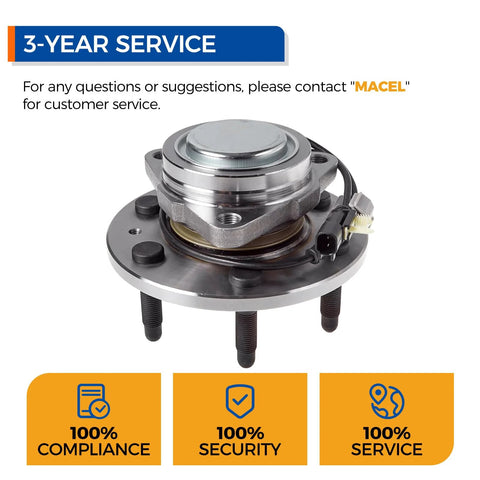 Front Wheel Bearing Hub Assembly Fits GM Full Size Trucks And SUVs Including Silverado 1500, Silverado 1500 LD, Suburban, Tahoe