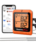 650 Ft Wireless Bluetooth Meat Thermometer With Dual Probes For Grilling And Smoking, Digital Readout, Rechargeable next to phone