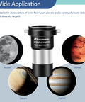 2X Barlow Lens Upgrade For 1.25 Inch Eyepieces All Metal CNC Black Anodized Telescope Accessory with planetary images