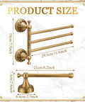 Wall Mounted Antique Brass Bathroom Hardware Set Bringing A Straight Up Premium Vibe With A Rock Solid Three Arm Swivel Towel Rack dimensions.