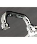 Solid Brass Bar Faucet With Wall Mount And Two Hole Install Drip Free Ceramic Disc Cartridge Polished Chrome Finish Close Up
