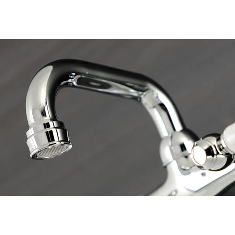 Solid Brass Bar Faucet With Wall Mount And Two Hole Install Drip Free Ceramic Disc Cartridge Polished Chrome Finish Close Up