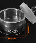 Watch Parts Cleaning Jar With Stainless Steel Mesh Strainer Glass Cleaning Container For Maintenance And Modifications Small Parts Organizer For Screws Earrings 7cm By 3.5cm Lid Included