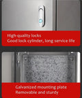 Stainless Steel Outdoor Junction Box Built To Last, Wall Mount Electrical Enclosure For Industrial Control And Factories, 20 X 24 X 10 In, 2mm Thick, Weatherproof, Dustproof, Rugged Heavy-Duty Metal Enclosure with lock and galvanized mounting plate