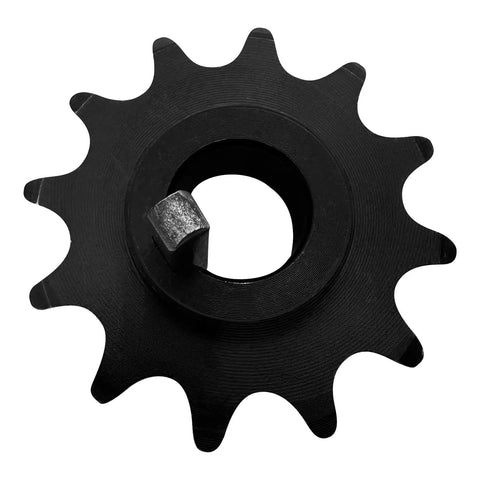 Beefed-Up 12 Tooth 420 Chain Sprocket Kit with 5/8 inch bore for mini bike and go kart CVT chains, top view
