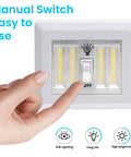Cordless 400 Lumen COB LED Closet Light Switch Battery Powered Night Light No Wires Easy Install Stick On Magnetic Mount