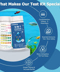 Legit 9 In 1 Aquarium Test Strips For Fish Tanks Testing Ammonia Ph Nitrate Chlorine Nitrite Hardness Alkalinity Copper displayed with water quality chart.
