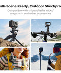 Magnetic Quick Release Mount For Insta360 Go Ultra With 1/4 Inch Screw Hole in outdoor use with tripod and handlebars