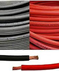 1/0 AWG Welding Battery Cable Set 50 Feet Black And Red Pure Copper Flexible Wire for Car Inverter RV Solar Power