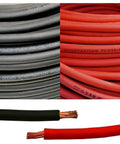 2 AWG Welding Battery Cable Wire Set 20 Ft Black And 20 Ft Red Pure Copper Flexible Cable for Car Inverter RV Solar Systems
