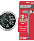 Glow Dial Ovenproof Meat Thermometer For Oven Roasting And BBQ, 2 Inch Easy Read Dial, Waterproof And Recalibratable, Perfect For Poultry Beef Pork And Grilling, ProAccurate Style Kitchen Thermometer. Packaged dial view
