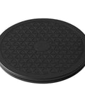 Buttery Smooth 10 Inch Lazy Susan Turntable Organizer, Heavy Duty black swivel platform top view with textured surface.