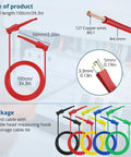 5 Pack Double Ended Mini Grabber Test Leads With 1M Length And 10A Heavy Duty Hook Clips in 5 colors for PCB repair
