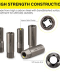 5 Piece Spiral Deep Extractor Set For Removing Stuck And Broken Bolts Studs Fittings Threads And Pins Spark Plug Easy Out Specialty Tool