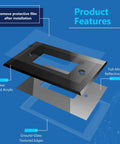 Diagram of Reflective Mirror Glass Light Switch Cover For Oversized 3-Gang Plexiglass Wall Plate, showing layer features.
