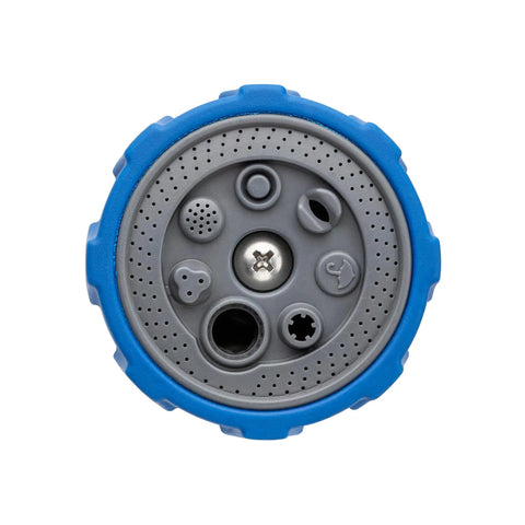 Close-up of spray head on Elevated 14 Inch Hose End Watering Wand With Seven Pattern Spray And No Fuss Thumb Flow Control