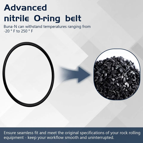 Beefed Up Heavy Duty Rock Tumbler Drive Belt Replacement Direct Fit For A R1 R2 R3 R6 R12 And B Model Tumblers Buna N O Ring