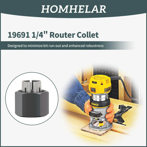 One Quarter Inch Router Collet With Self Releasing Design Replaces 326286-04, 2610906283, 323-293 with precision in use