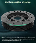 Harmonic Balancer Crankshaft Belt Drive Pulley 53020689AB Fits Dodge Dakota Durango Nitro Aspen Jeep Commander Grand Cherokee 1999-2011 V6 V8 Engines Reliable Timing Pulley Replacement displayed on green gradient background