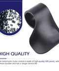 Heavy Duty Slick Motorcycle Cruise Control Grip And Throttle Assist Gear For Smooth Cruising Universal Handlebar Accelerator Booster In Black, ABS plastic detail.