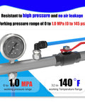Six Pack 3/8 Inch OD to 3/8 Inch NPT Male Elbow Push to Connect Fittings on pressure gauge setup
