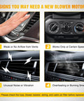 Signs for new Heavy Duty Cabin Blower Motor For Toyota Rav4 2006 To 2018 And Corolla 2009 To 2013 issues like airflow and noise.