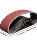 Sanding Belt 4 By 36 Inch 80 Grit For Belt Sander Heavy Duty Wood Metal And Paint Sanding Pack Of 5 Belts Aluminum Oxide