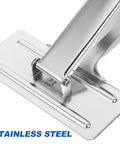 Close-up of Heavy Duty Metal Sewing Bed Cloth Clamps For Hemming And Fabric Quilting Workholding Tools made of stainless steel.